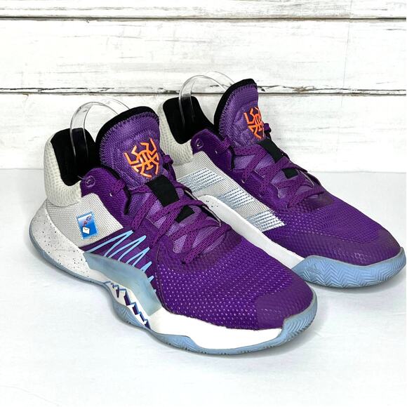 Adidas DON Mailman Basketball Sneaker Purple Blue Shoe Size 8 - Picture 1 of 10